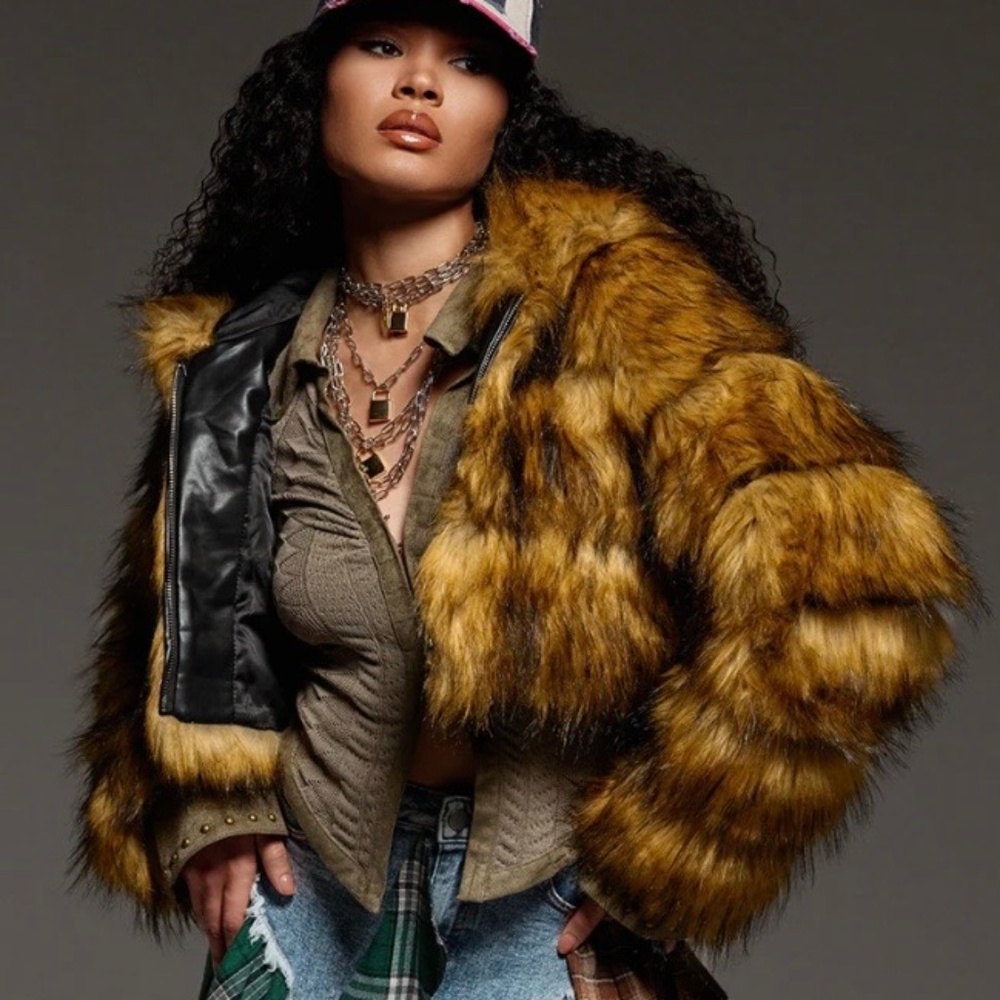 Akira Faux Fur Bomber Jacket